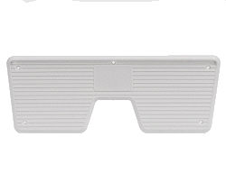 White Outboard Clamps Transom Protection Plate. 270 x 100mm.